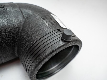 Отвод электросварной 90° PN16 SDR11 PE100 D110 Отвод электросварной 90° PN16 SDR11 PE100 D110