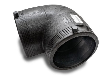 Отвод электросварной 90° PN16 SDR11 PE100 D110 Отвод электросварной 90° PN16 SDR11 PE100 D110